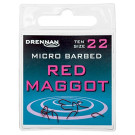 Haczyk Drennan Red MAGGOT MICRO BARBED NR.16 HSRMGM016