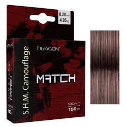 Żyłka DRAGON S.H.M.Camouflage Match 0.18mm/4.10kg 150m brązowo-czarna